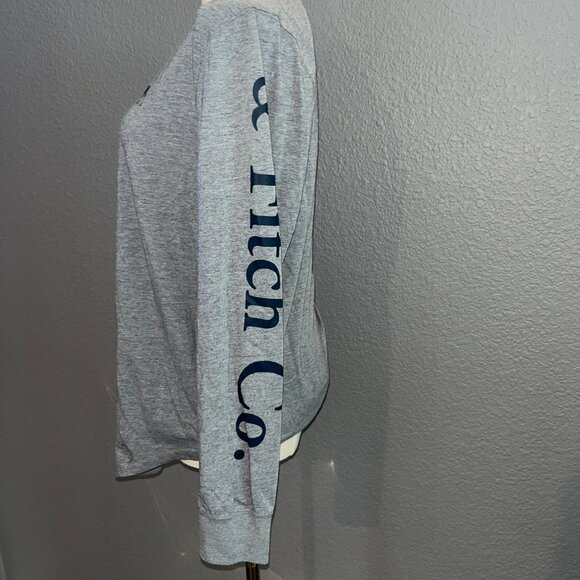 Y2K A&F ABERCROMBIE & FITCH SPELL OUT MOOSE LONG SLEEVE TEE - GRAY  ADULT SMALL - Picture 5 of 9